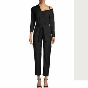 Maje‎ Cold Shoulder Button Front Jumpsuit